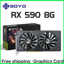 Placa De Vídeo AMD RX 590 8GB Para Jogos Placa De Vídeo GDDR5 256Bit PCI Express 3.0 16 6Pin