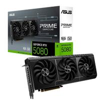 Placa de Vídeo ASUS RTX 5080 PRIME OC 16G NVIDIA GeForce, 16GB, GDDR7, G-Sync, Ray Tracing, DLSS 4, HDR - 90YV0LX0-M0NA00