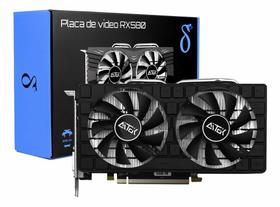 Placa de Vídeo Gamer AMD RX580 8GB GDDR5 256Bit HDMI, DP Gráficos Rápidos e Fluídos - rhos