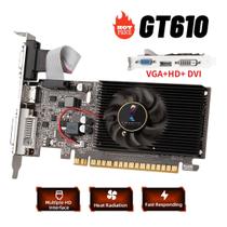 Placa De Vídeo Geforce 600 Nvidia Gt610 2gb Ddr3 Kingster Placa Gráfica Jogos PC Gamer CPU Gabinete