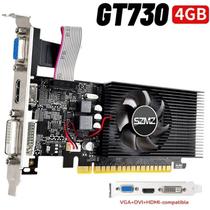 Placa de Vídeo Gráfica GT730 4GB, DDR3, 128Bit, HDMI, VGA, DVI Placa de Vídeo Gráfica GT730 4GB, DDR3, 128Bit, HDMI, VGA, DVI