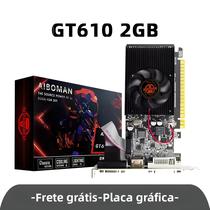 Placa De Vídeo GT610 NVIDIA GeForce 1G/2G DDR3 PCIE X16 20 HD DVI VGA 1800MHz 64Bit GPU