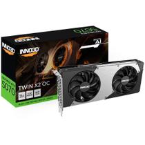 Magazine Luiza Placa de Vídeo Inno3D RTX 5070 Twin X2 OC NVIDIA GeForce, 12GB, GDDR7, 2542MHz, Blackwell, Ray Tracing, DLSS 4 - N50702-12D7X-195064N image