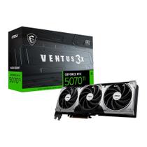 Placa de Vídeo MSI Geforce RTX 5070 TI 16G VENTUS 3X OC, NVIDIA, 16GB, GDDR7, Até 2497MHz - G507T-16V3C