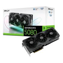 Placa de Vídeo PNY RTX 5080 NVIDIA GeForce, 16GB, ARGB, GDDR7, G-Sync, Ray Tracing, DLSS 4, HDR, Triple Fan - VCG508016TFXPB1