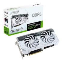 Placa de Vídeo RTX 4070 Super Dual 12G OC White ASUS NVIDIA GeForce, 12GB GDDR6X, DLSS Ray Tracing - DUAL-RTX4070S-O12G-WHITE