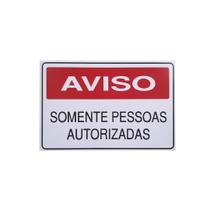 Placa Deco Acesso Restrito Somente Pessoas Autorizadas - 3 - unidades Placa Deco Acesso Restrito Somente Pessoas Autorizadas - 3 - unidades