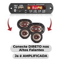 Placa Decodificadora Amplificada 80w 2x40w Usb Bluetooth P2 - Luvita