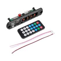 Placa Decodificadora Bluetooth 5.0 MP3 WMA APE 9V 12V Para Áudio Automotivo Com USB, TF, Rádio FM E Placa Decodificadora Bluetooth 5.0 MP3 WMA APE 9V 12V Para Áudio Automotivo Com USB, TF, Rádio FM E