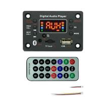 Placa Decodificadora De Áudio Bluetooth 5.0 FM USB SD 2 * 40W DC7-25V Decodificador MP3 Para Carro