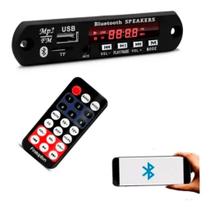 Placa Decodificadora First Option MP3 WMA Bluetooth 5.0 USB SD Card Radio FM com Controle Remoto