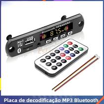 Placa Decodificadora MP3 Bluetooth 5.0 12V Com USB, TF, AUX E Rádio FM Para Estéreo De Carro E Moto Placa Decodificadora MP3 Bluetooth 5.0 12V Com USB, TF, AUX E Rádio FM Para Estéreo De Carro E Moto