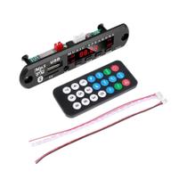 Placa Decodificadora MP3 WAV 12V Módulo De Áudio Para Carro USB Cartão TF AUX FM Bluetooth 5.0