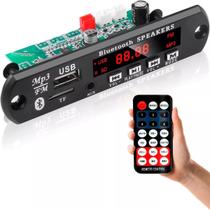 Placa Decodificadora Receiver Mp3 Fm Bluetooth Cartão Sd Auxiliar Caixa de Som Controle