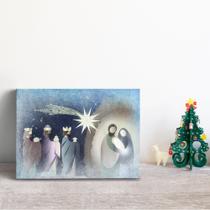Placa Decoração de Natal Presépio Sagrada Familia e Reis Magos 20x30cm Placa Decoração de Natal Presépio Sagrada Familia e Reis Magos 20x30cm