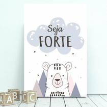 Placa Decoração Escandinava MDF Ursinho 30x40cm Placa Decoração Escandinava MDF Ursinho 30x40cm