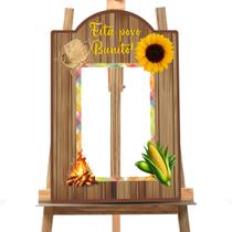Placa Decoração Interativa Festa Junina Arraiá São João Quadrilha MDF Adesivado 40x60cm