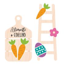 Placa Decorada Alimente o Coelho Com Escada - 2 unidades - Grintoy - Rizzo Placa Decorada Alimente o Coelho Com Escada - 2 unidades - Grintoy - Rizzo