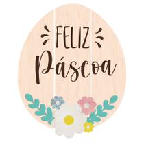 Placa Decorada Ovo Feliz Páscoa - 1 unidade - Grintoy - Rizzo
