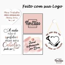 Placa Decorativa 05unid Placas Cabelereira/Salão Beleza/Estúdio