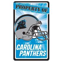 Placa Decorativa 18X30Cm Carolina Panthers Nfl