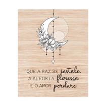 Placa Decorativa 20x25 Frase Motivacional Paz Alegria Amor