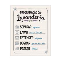 Placa Decorativa 20x25 Programação da Lavanderia - PR008