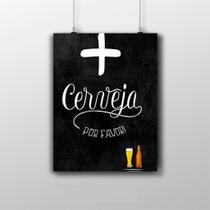 Placa Decorativa 20X30Cm Frase Mais Cerveja, Por Favor Placa Decorativa 20X30Cm Frase Mais Cerveja, Por Favor
