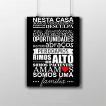 Placa Decorativa 20X30Cm Frase Nesta Casa Somos Uma Família Placa Decorativa 20X30Cm Frase Nesta Casa Somos Uma Família