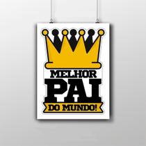 Placa Decorativa 20X30Cm Melhor Pai Do Mundo