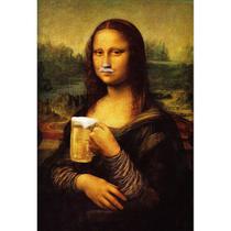 Placa Decorativa 60x40 cm Mona Lisa Cerveja