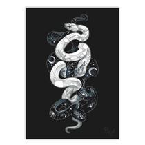 Placa Decorativa A2 Cobras Yin Yang Sombra e Luz