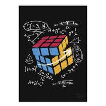 Placa Decorativa A2 Cubo Magico Equação Ilustração