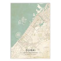 Placa Decorativa A2 Mapa 01 Dubai Emirados Árabes Viagem - Bhardo