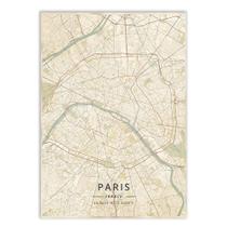 Placa Decorativa A2 Mapa 01 Paris França Viagem Turismo - Bhardo