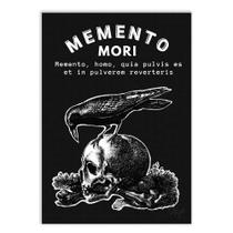 Placa Decorativa A2 Memento Mori Filosofia Estoicismo Preto