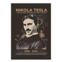 Placa Decorativa A2 Nikola Tesla Inventor Ciência