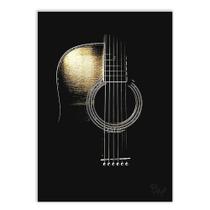 Placa Decorativa A2 Violao Dark Instrumento Musical Poster - Bhardo