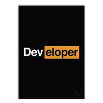 Placa Decorativa A3 Developer Programador Programação