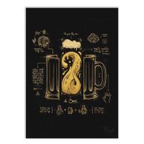 Placa Decorativa A3 Engraçada Projeto Cerveja Elixir da Vida