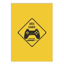 Placa Decorativa A3 Gamer Zone Video Games Jogos