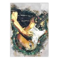 Placa Decorativa A3 Guitarra Rock Classico Instrumentos