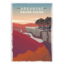 Placa Decorativa A4 Arkansas Estados Unidos Usa Viagem