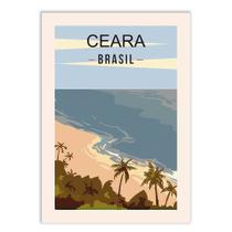 Placa Decorativa A4 Ceara Brasil Estados Viagem Poster