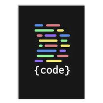Placa Decorativa A4 Code Programação Programador Minimalista