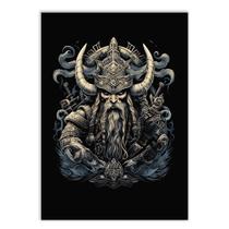 Placa Decorativa A4 Decoração Odin Estilo Cela Mitologia Nórdica