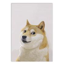 Placa Decorativa A4 Doge Cachorro Shiba Inu Cripto
