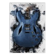 Placa Decorativa A4 Guitarra Clássica Histórica Semi Hollow