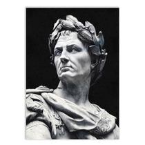 Placa Decorativa A4 Júlio Cesar Estatua Império Romano - Bhardo