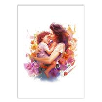 Placa Decorativa A4 Mãe E Bebe Maternidade Família Dia Das Mães